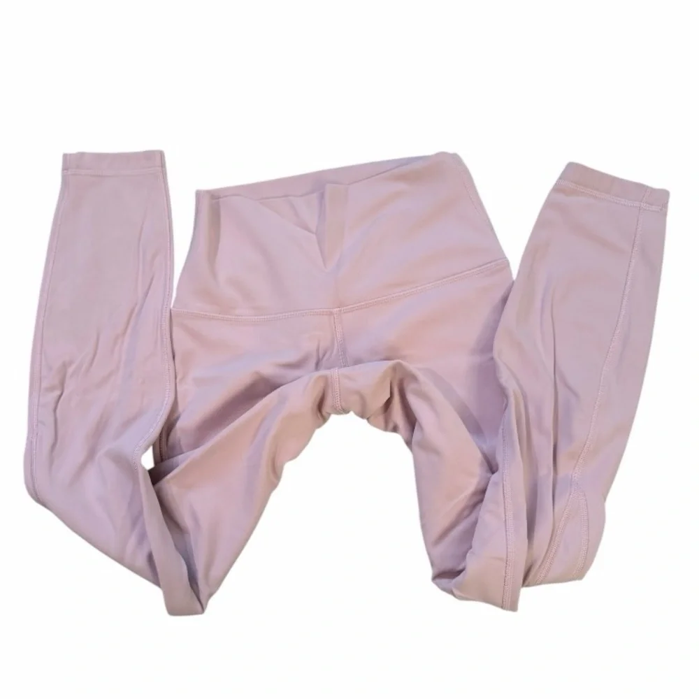 Lululemon Align Double-Lined 25” High-Waisted Pink Peony Leggings Size 4 - Picture 4 of 7